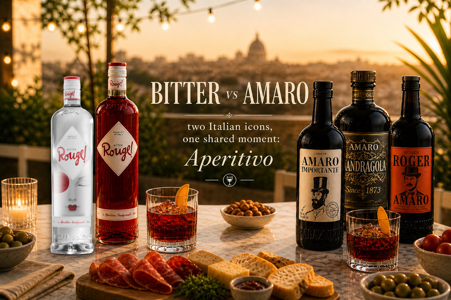 Bitter vs Amaro; Two Italian icons, one shared moment: Aperitivo